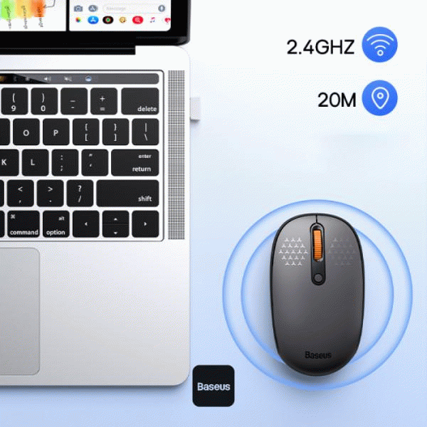 Bezdrátová myš Baseus F01B Tri-mode, šedá