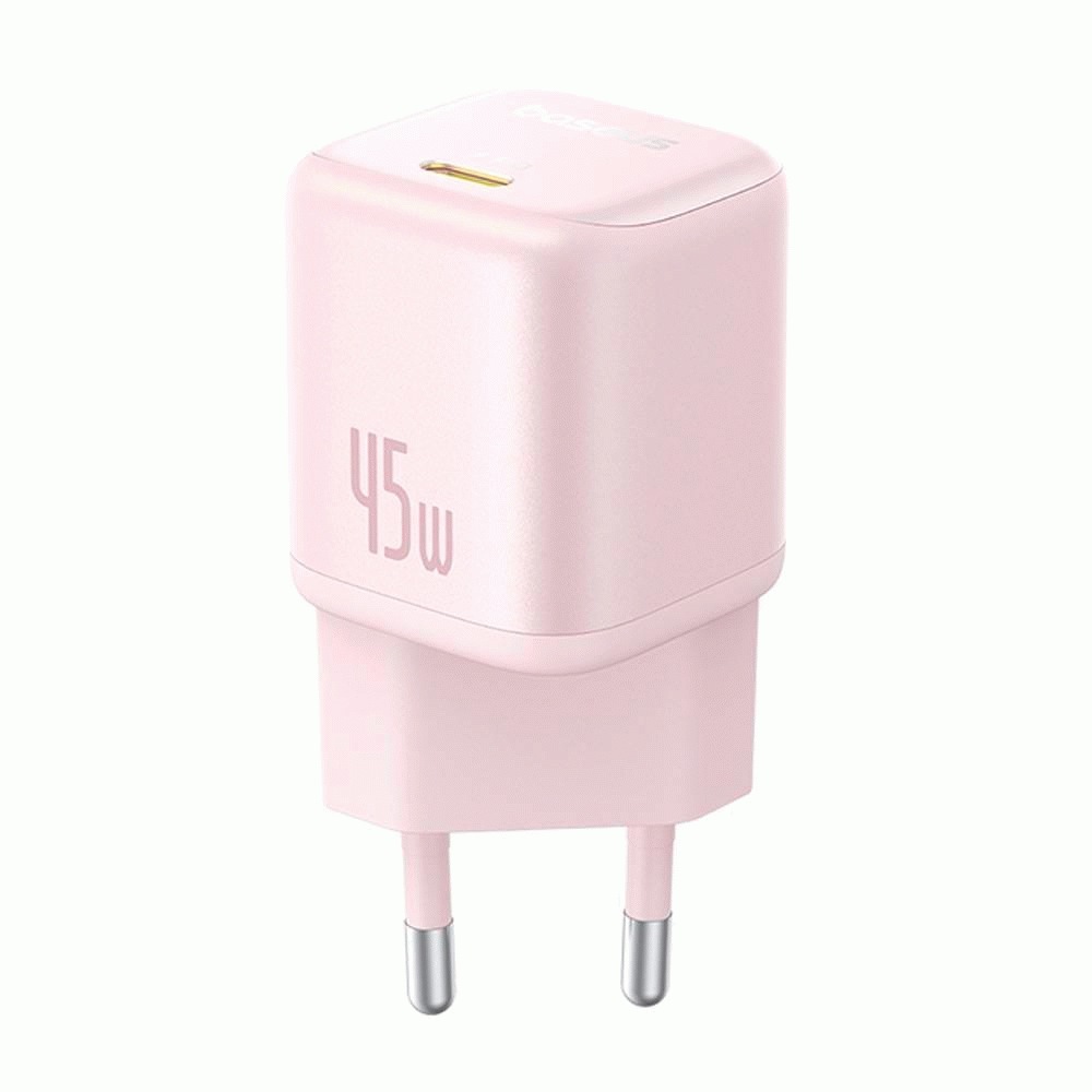 Nabíječka do sítě Baseus PicoGo 45W, 1xUSB-C, růžová