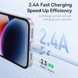Kabel Baseus Silky USB/Lightning 1m 2.4A, bílá