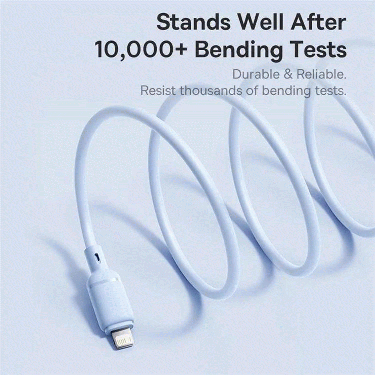 Kabel Baseus Silky USB/Lightning 1m 2.4A, bílá