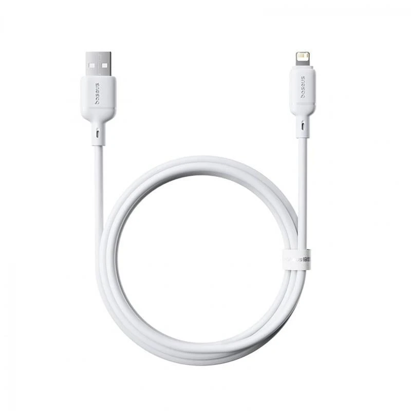Kabel Baseus Silky USB/Lightning 1m 2.4A, bílá