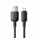Kabel Baseus Silky USB/Lightning 1m 2.4A, černá