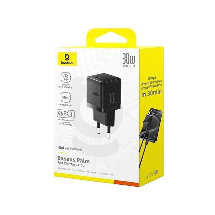 Nabíječka do sítě Baseus Palm 30W, 1xUSB-C, černá