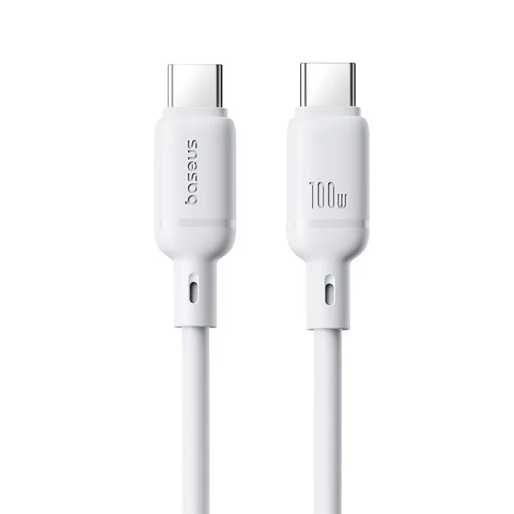 Kabel Baseus Silky USB-C/USB-C 1m 100W, bílá