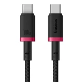 Kabel Baseus Dura USB-C/USB-C 2m 100W, červeno/černá