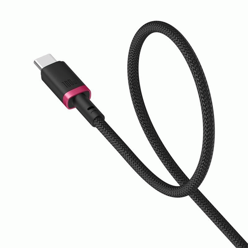Kabel Baseus Dura USB-C/USB-C 2m 100W, červeno/černá