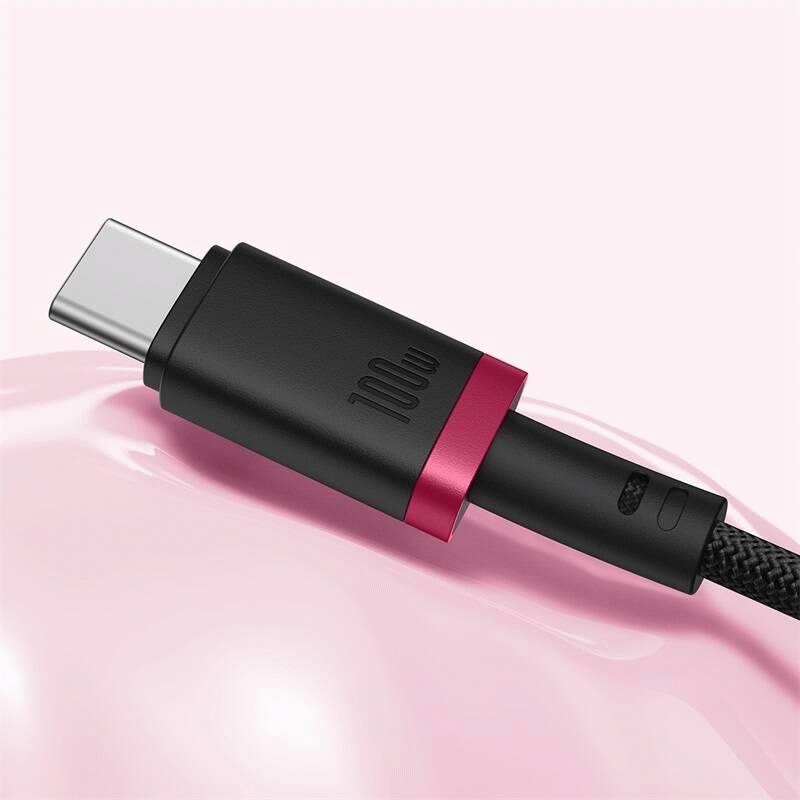 Kabel Baseus Dura USB-C/USB-C 2m 100W, červeno/černá