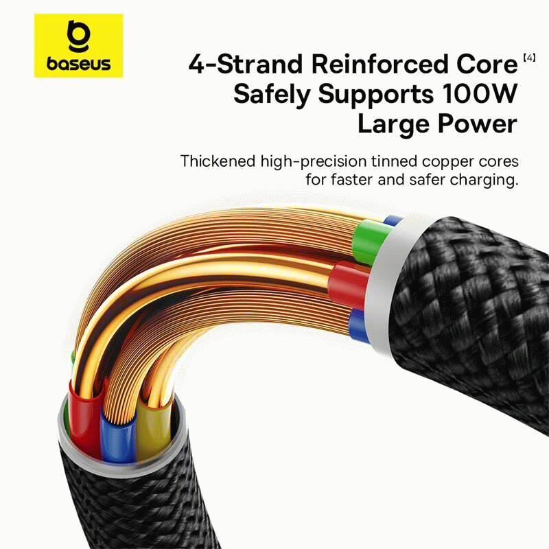 Kabel Baseus Dura USB-C/USB-C 2m 100W, červeno/černá