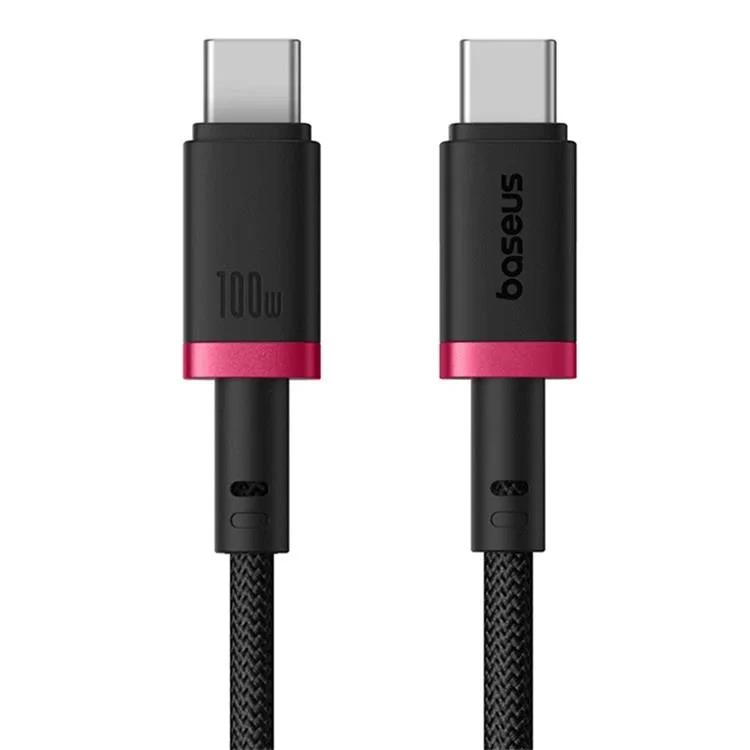 Kabel Baseus Dura USB-C/USB-C 2m 100W, červeno/černá