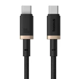 Kabel Baseus Dura USB-C/USB-C 2m 100W, černá/zlatá