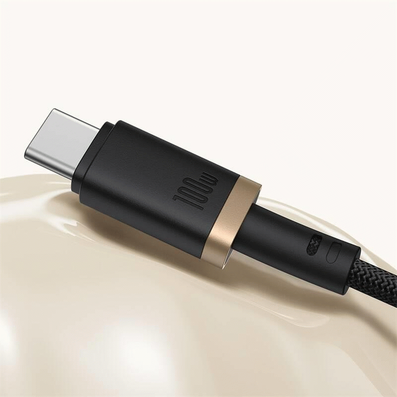 Kabel Baseus Dura USB-C/USB-C 2m 100W, černá/zlatá