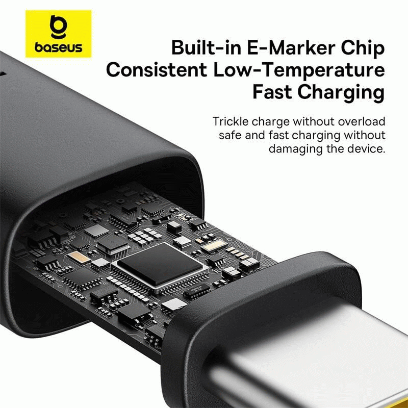 Kabel Baseus Dura USB-C/USB-C 2m 100W, černá/zlatá