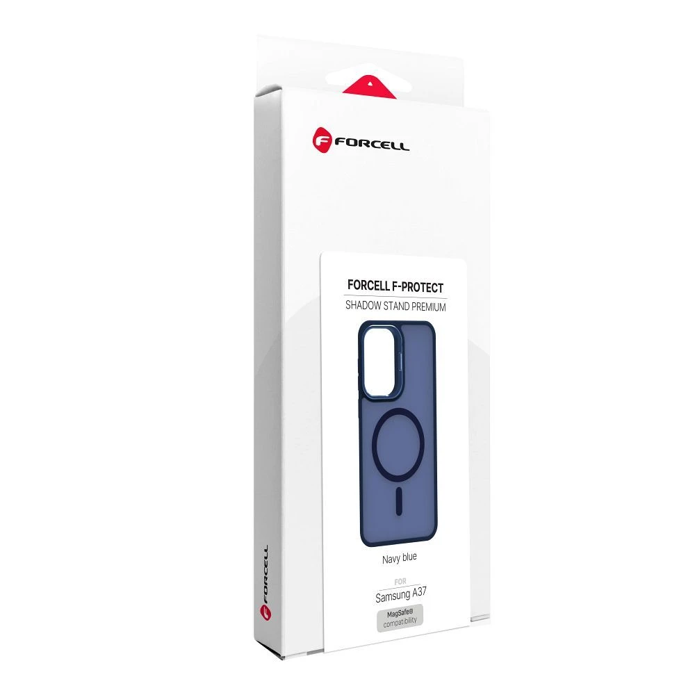 Case for Samsung A57 Forcell F-Protect Shadow Stand Premium compatible with MagSafe navy blue