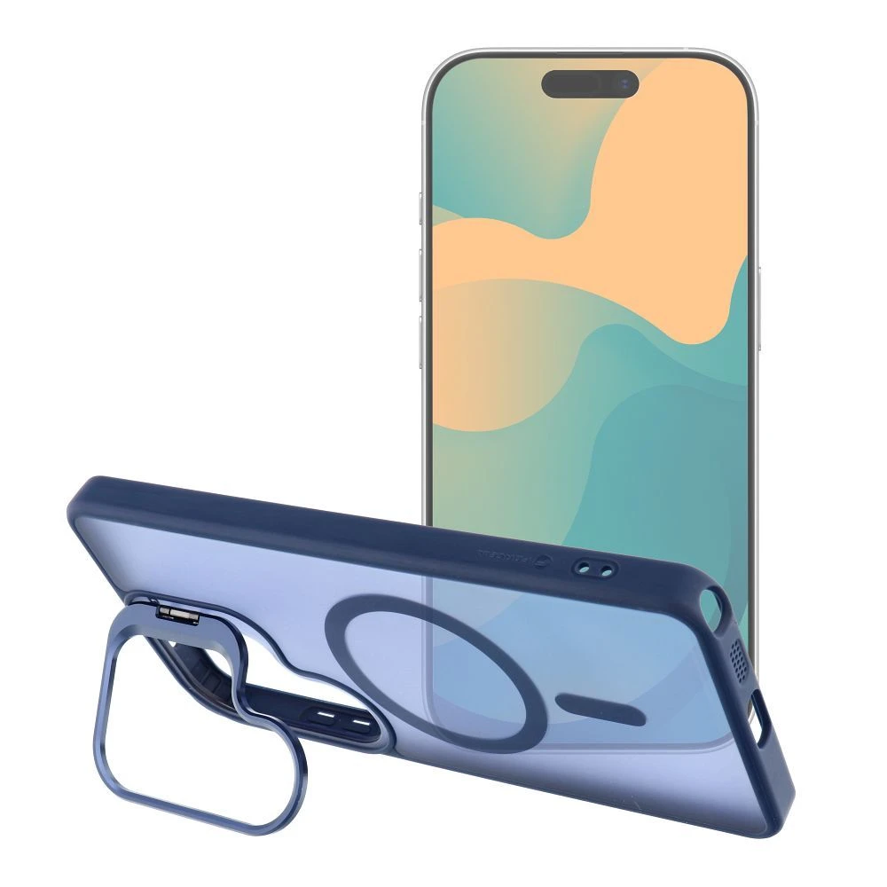 Case for Samsung S26 Forcell F-Protect Shadow Stand Premium compatible with MagSafe navy blue