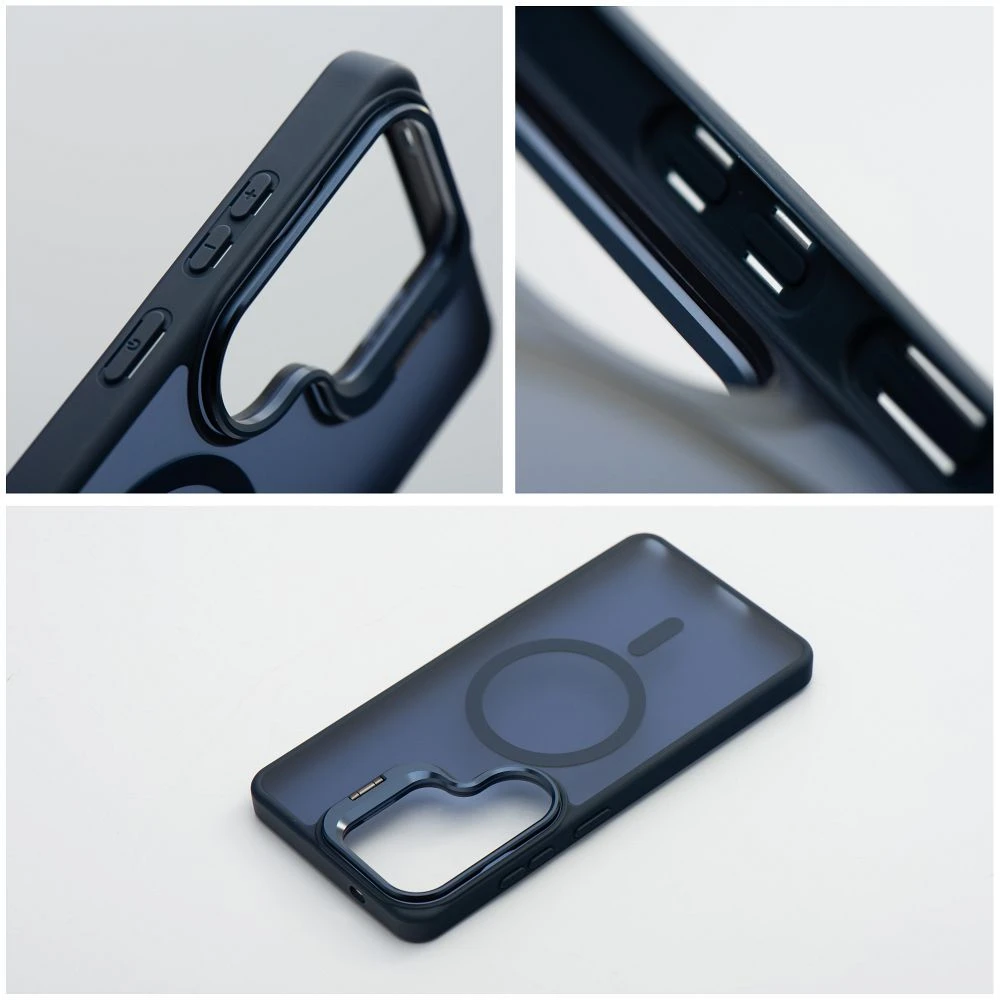 Case for Samsung S26 Forcell F-Protect Shadow Stand Premium compatible with MagSafe navy blue
