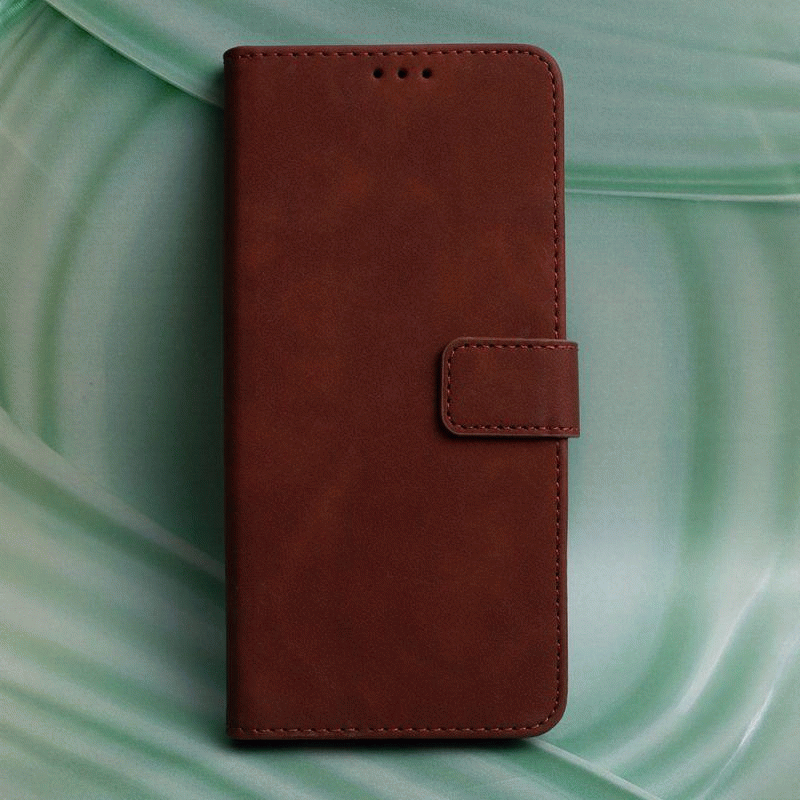 Flipové pouzdro Smart Velvet pro Xiaomi Redmi Note 15 Pro Plus 5G, hnědá