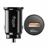 Nabíječka do auta Allity ACC-100-30WAC 30W 1xUSB, 1xUSB-C, černá