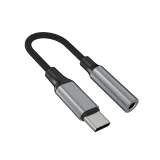 Redukce z hliníku FIXED Link USB-C na 3,5mm jack, space gray