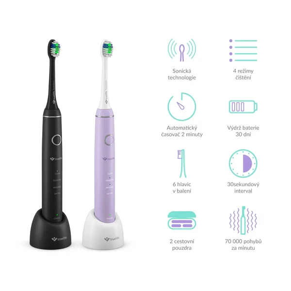 TrueLife SonicBrush Compact Duo černá / levandulová