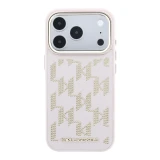 Karl Lagerfeld PU Perforated Monogram MagSafe Zadní Kryt pro iPhone 17 Pro Max Pink