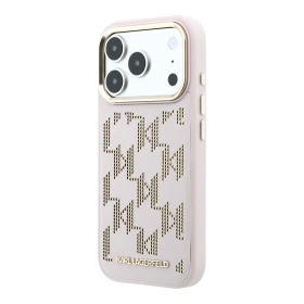 Karl Lagerfeld PU Perforated Monogram MagSafe Zadní Kryt pro iPhone 17 Pro Max Pink