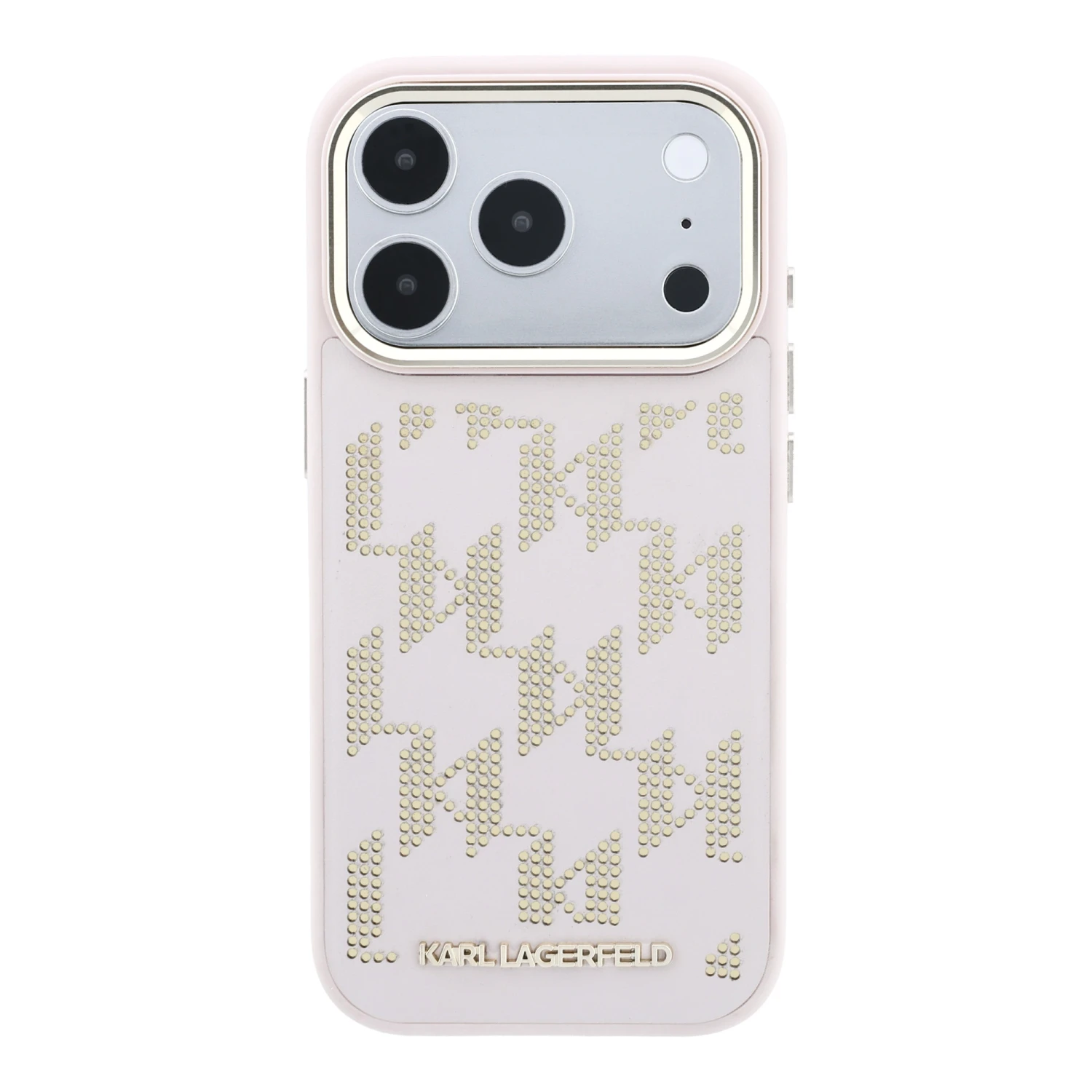 Karl Lagerfeld PU Perforated Monogram MagSafe Zadní Kryt pro iPhone 17 Pro Max Pink