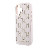 Karl Lagerfeld PU Perforated Monogram MagSafe Zadní Kryt pro iPhone 17 Pink
