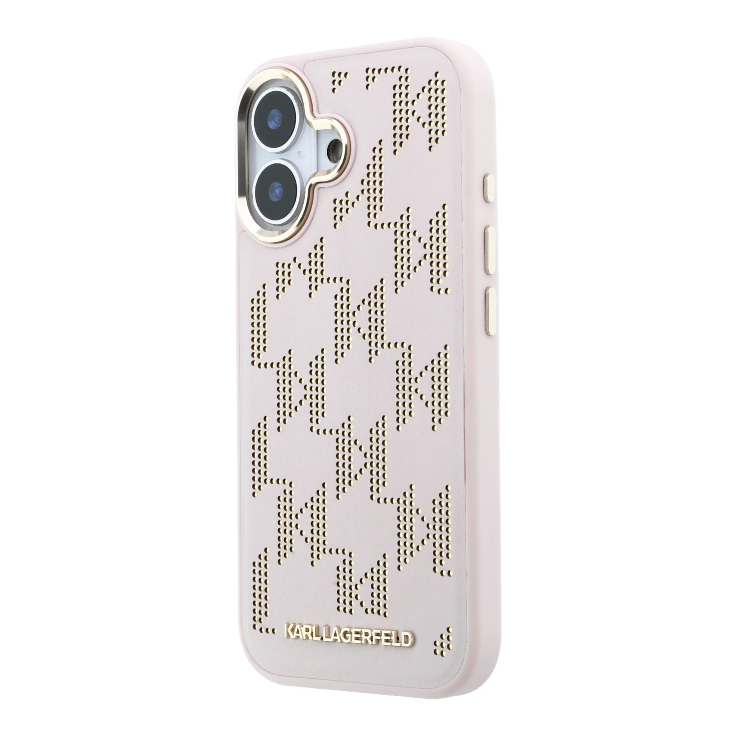 Karl Lagerfeld PU Perforated Monogram MagSafe Zadní Kryt pro iPhone 17 Pink