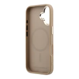 Karl Lagerfeld PU Perforated Monogram MagSafe Zadní Kryt pro iPhone 17 Beige