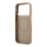 Karl Lagerfeld PU Perforated Gold Dots MagSafe Zadní Kryt pro iPhone 17 Pro Beige