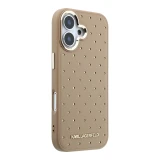 Karl Lagerfeld PU Perforated Gold Dots MagSafe Zadní Kryt pro iPhone 17 Beige