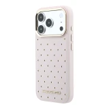 Karl Lagerfeld PU Perforated Gold Dots MagSafe Zadní Kryt pro iPhone 17 Pro Max Pink
