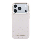 Karl Lagerfeld PU Perforated Gold Dots MagSafe Zadní Kryt pro iPhone 17 Pro Pink