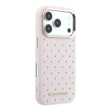 Karl Lagerfeld PU Perforated Gold Dots MagSafe Zadní Kryt pro iPhone 17 Pro Pink