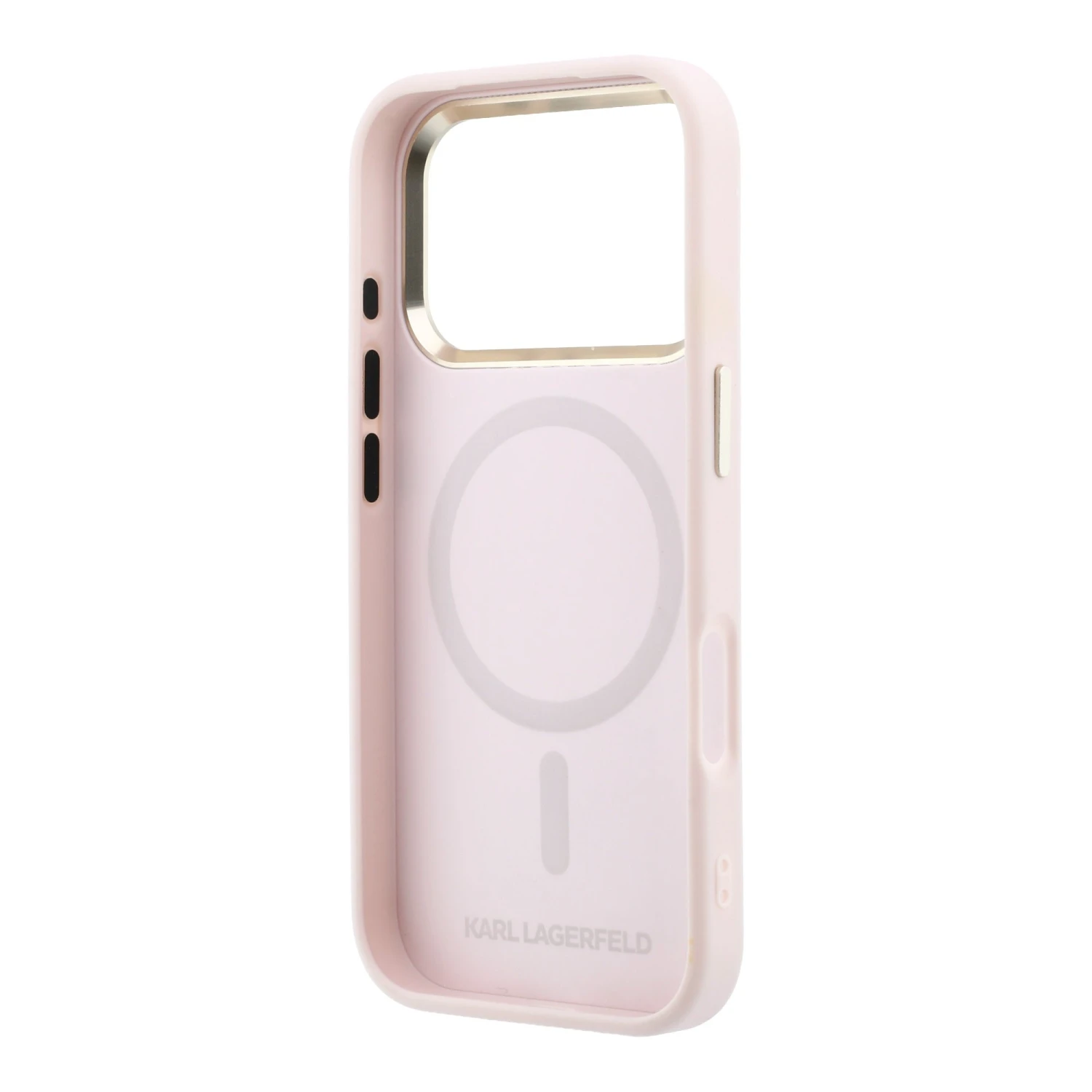 Karl Lagerfeld PU Perforated Gold Dots MagSafe Zadní Kryt pro iPhone 17 Pro Pink