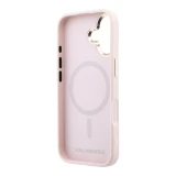 Karl Lagerfeld PU Perforated Gold Dots MagSafe Zadní Kryt pro iPhone 17 Pink