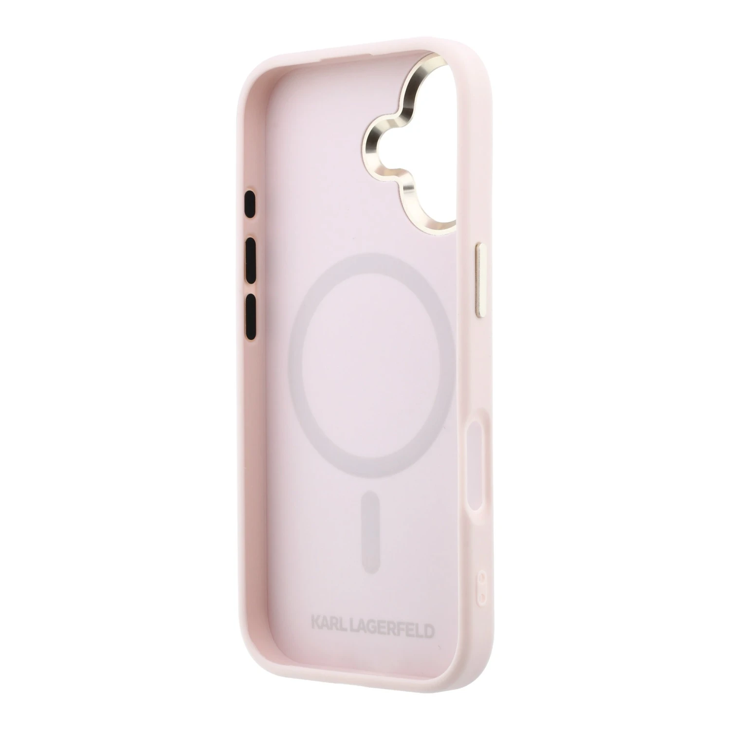 Karl Lagerfeld PU Perforated Gold Dots MagSafe Zadní Kryt pro iPhone 17 Pink