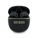 Guess Gold Line Glossy Classic Logo TWS Bezdrátová Sluchátka Black