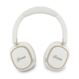 Guess Rectangle Metal Script Logo ENC Bezdrátová Sluchátka White
