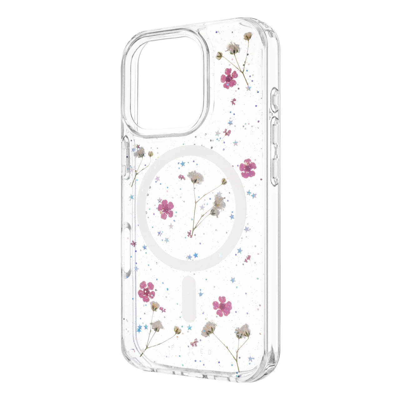 Zadní kryt FIXED MagBloom s podporou MagSafe pro Apple iPhone 13, Pink Blossom