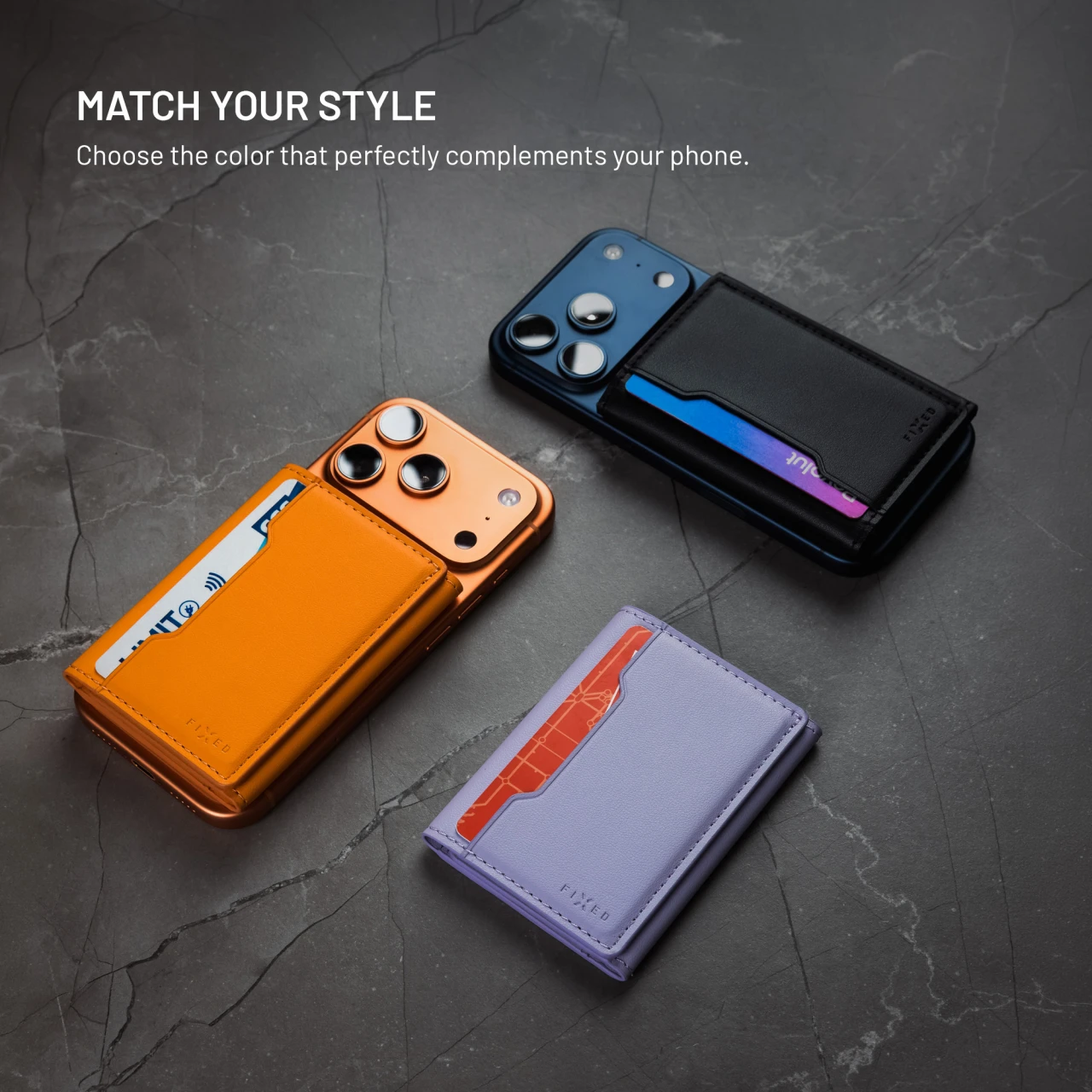 MagSafe Peněženka FIXED MagWallet Trifold, oranžová