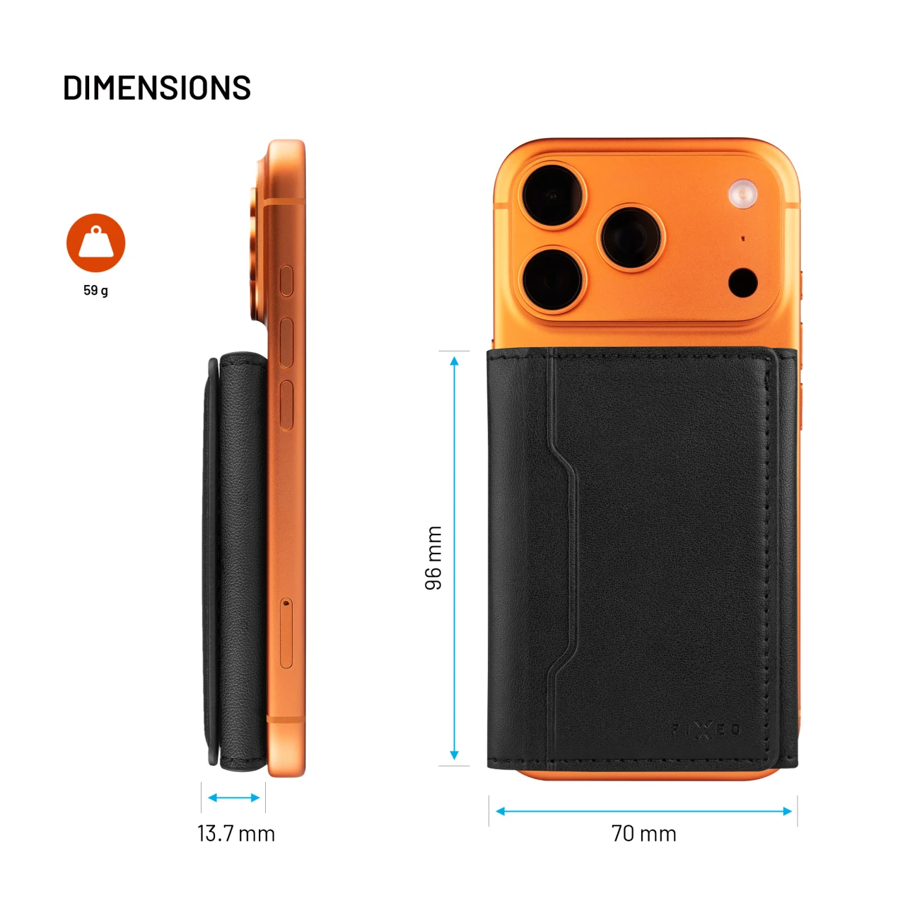 MagSafe Peněženka FIXED MagWallet Trifold, oranžová