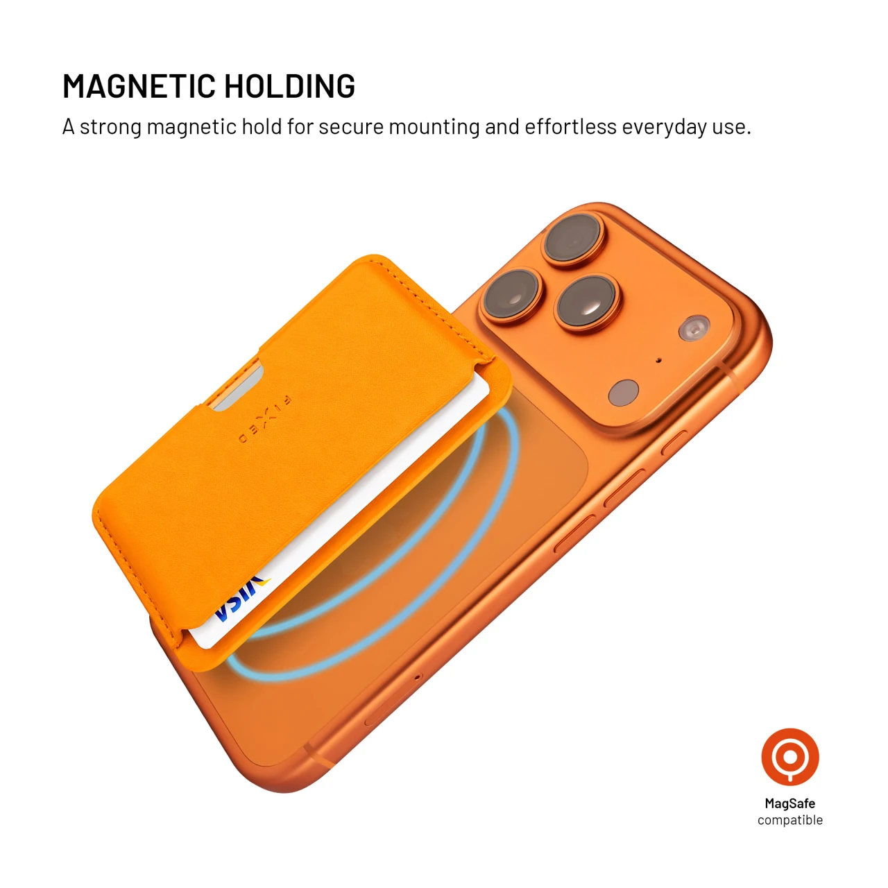 MagSafe Peněženka FIXED MagWallet Slim, oranžová