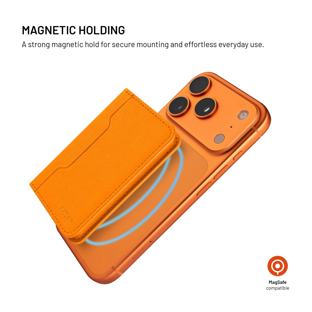 MagSafe Peněženka FIXED MagWallet Fold, oranžová