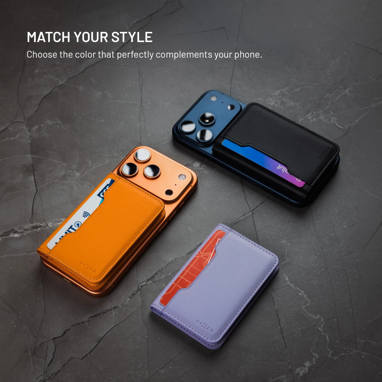 MagSafe Peněženka FIXED MagWallet Fold, oranžová