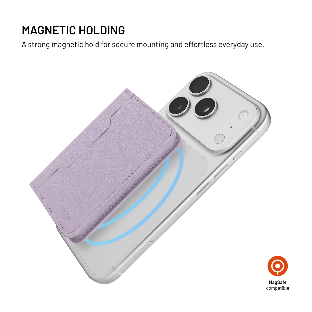 MagSafe Peněženka FIXED MagWallet Fold, světle fialová