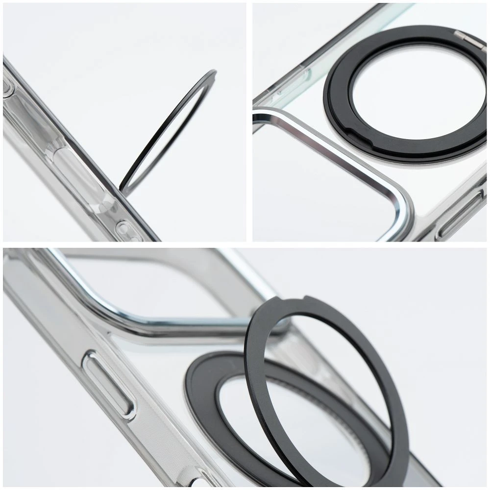 Case for iPhone 13 PRO Frame Circle Stand compatible with MagSafe black
