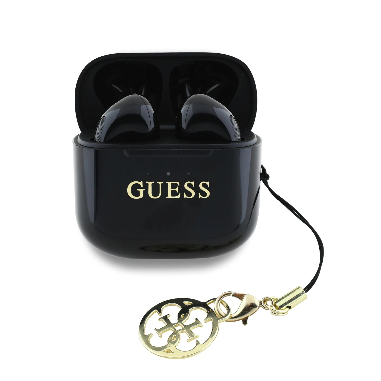 Guess Classic Logo Charm TWS Bezdrátová Sluchátka Black