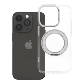 Case for iPhone 14 PRO Frame Circle Stand compatible with MagSafe transparent