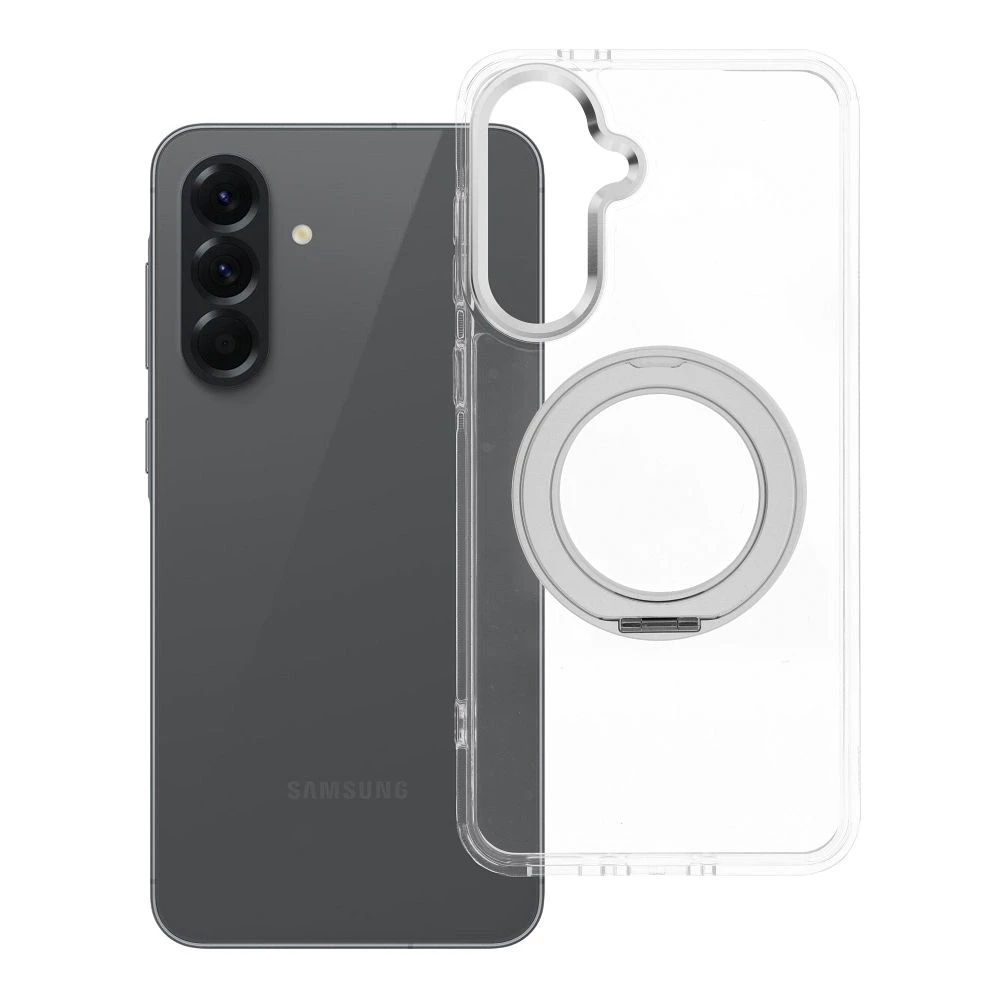 Case for Samsung A56 Frame Circle Stand compatible with MagSafe transparent